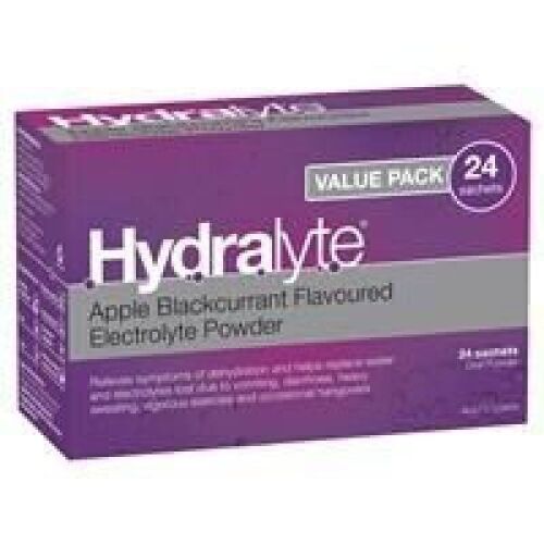 4 x Hydralyte Apple Blackcurrant Sachets 4.9g x 24