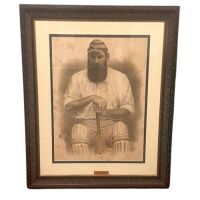 Framed Portrait of legendary English cricketer Dr William Gilbert Grace