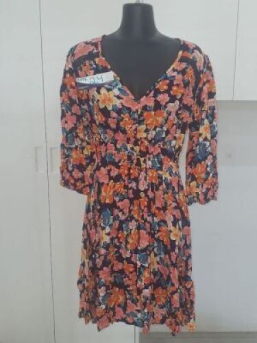 Viscose Dress, Style: C22230377, Size: S, Color: Navy Floral @ Boho