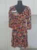 Viscose Dress, Style: C22230377, Size: S, Color: Navy Floral @ Boho