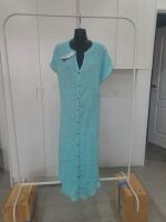 Cotton Mix Dress @ Ellis&Dewey, Size: XL, Color: Aqua