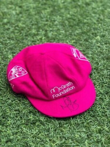 Mitchell Starc Australian Cricket Team signed Pink Baggy