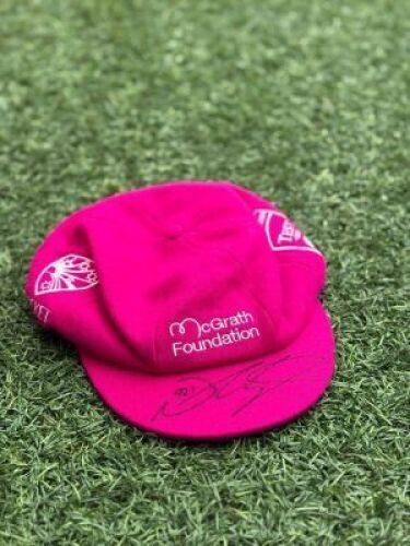 Nathan Lyon Australian Cricket Team signed Pink Baggy