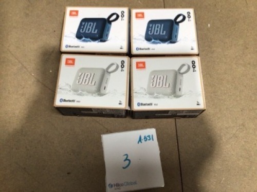 Bundle of 4 JBL GO 4 Portable Speakers