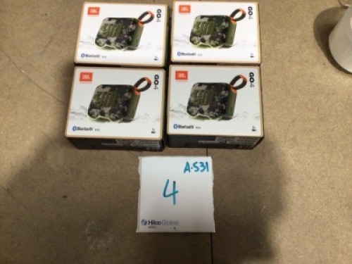 Bundle of 4 JBL GO 4 Portable Speakers