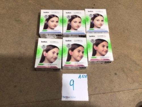 Bundle of 6 x Belkin Soundform Nano Wireless Earbuds for Kids