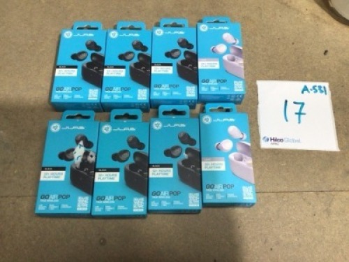 Bundle of 8 x JLAB Go Air Pop True Wreless Earbuds