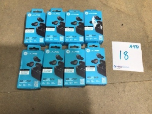 Bundle of 8 x JLAB Go Air Pop True Wreless Earbuds