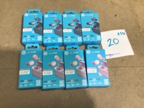 Bundle of 8 x JLAB Go Air Pop True Wreless Earbuds