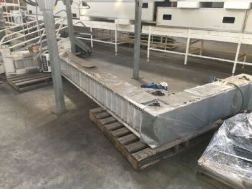 ASEECO MOTORISED MULTI BIN GOOSE NECK ELEVATING CONVEYOR Model: ALSO-9-CPCD with 260mm Bucket, Approx 3.5m Height, Approx 2.5m Upper Infeed Arm, Approx 1.5m Lower Infeed Arm, 415V 3 Phase Geared Drive Motor and Control