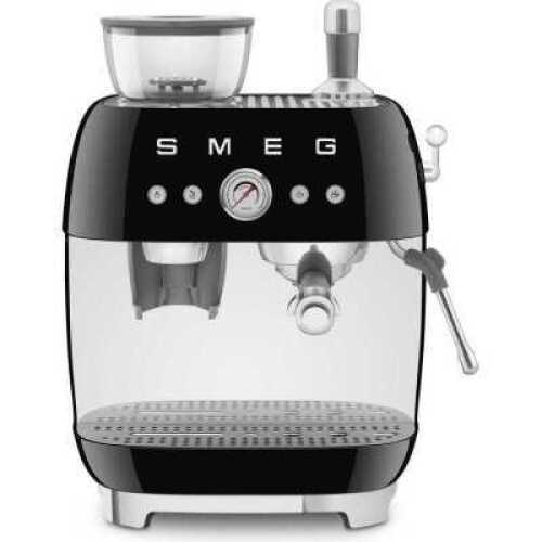 Smeg 50's Style Espresso Coffee Machine with Grinder Black EGF03BLAU
