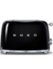 Smeg 50's Retro Style 2 Slice Toaster Black TSF01BLAU