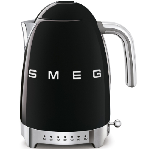 Smeg 50's Style Variable Temperature Kettle Black KLF04BLAU