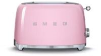Smeg 50's Retro Style 2 Slice Toaster Pastel Pink TSF01PKAU