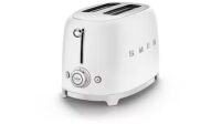 Smeg 50's Retro Style 2 Slice Toaster White Matte TSF01WHMAU