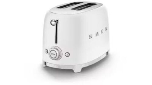 Smeg 50's Retro Style 2 Slice Toaster White Matte TSF01WHMAU