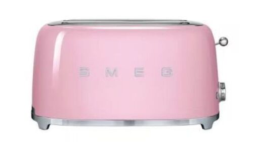 Smeg 50's Retro Style 4 Slice Toaster Pastel Pink TSF02PKAU