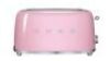 Smeg 50's Retro Style 4 Slice Toaster Pastel Pink TSF02PKAU
