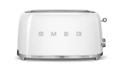 Smeg 50's Retro Style 4 Slice Toaster White TSF02WHAU