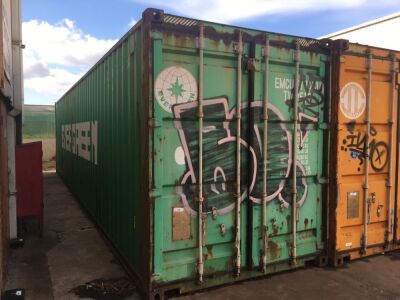 HEAVY DUTY STEEL FRAMED 40FT HIGH CUBE SHIPPING CONTAINER with Barn Style Access Doors