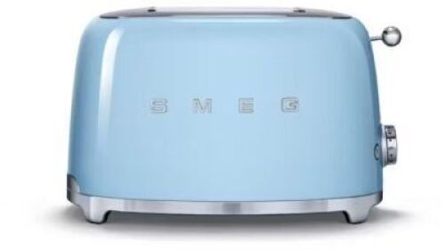 Smeg 50's Retro Style 2 Slice Toaster Pastel Blue TSF01PBAU