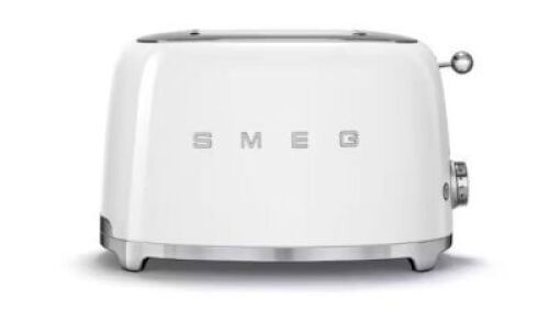 Smeg 50's Retro Style 2 Slice Toaster White TSF01WHAU