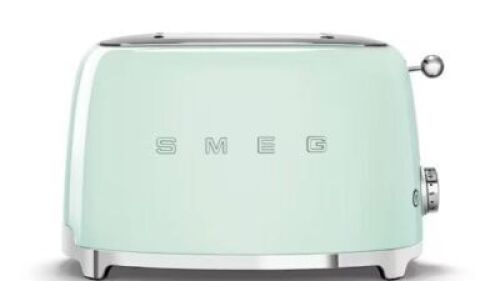 Smeg 50's Retro Style Aesthetic 2 Slice Toaster Pastel Green TSF01PGAU