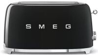 Smeg 50's Retro Style Longslot 4 Slice Toaster Black TSF02BLAU