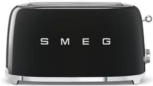 Smeg 50's Retro Style Longslot 4 Slice Toaster Black TSF02BLAU