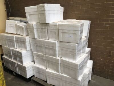 Approx 80 Polystyrene Storage Shipping Bins each Approx 300mm x 400mm x 400mm