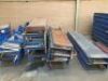 Steel Framed Heavy Duty Warehouse Roller Conveyor System Comprising 21 of 600mm x Approx 3.5m Straight Conveyor Sections, 4 of 600mm Wide Corner Conveyor Sections and Adjustable Stands - 3