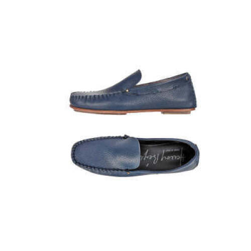 Henry Beguelin Moccasin Muflone in Inchiostro Shoes, Navy, size: 46