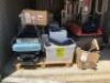 2x Broken Monitors, HP Envy Photo 6220, HP Envy Photo 5640, 3x personal heater, Bundle of cable and charger, Bundle of keyboard and mouse, 4x cash drawer