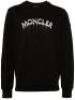 MONCLER LOGO PRINTED CREWNECK SWEATSHIRT Size M/ BLK