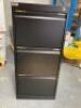 3 Drawer Black Filing Cabinet