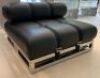 Custom Leather Sofa Chair, colour Black/Charcoal
