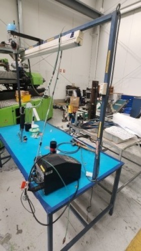 Fabricated Steel Bench & Branson Ultrasonic Welder