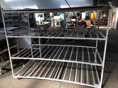 Steel Framed 4 Tiered Mobile Storage Rack, 2m x 1m x 1.7m