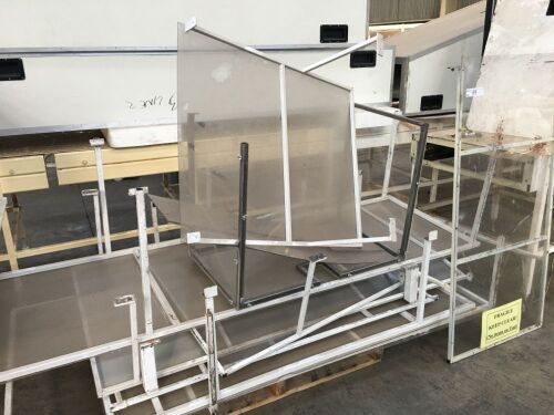 Assorted Steel Framed Acrylic Covered Machine Barriers