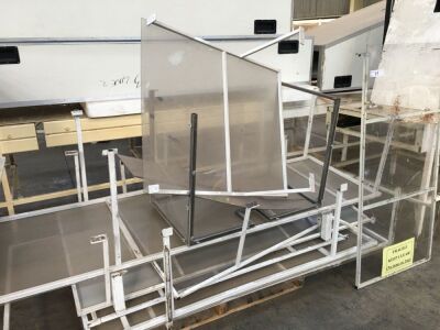 Assorted Steel Framed Acrylic Covered Machine Barriers