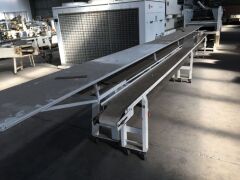 Mobile 7m 200mm Wide Belt Picking Conveyor with 415V 3 Phase Electric Motor and Switch - 3