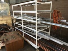 Pallet Comprising Copper Tank 600 x 650 x 450, Assorted Copper Pipes, Approx 30 Lengths Assorted Size Copper Pipes and 5 Tiered Steel Framed Trolley - 3