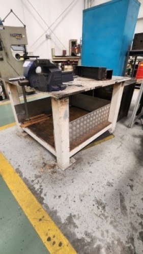 H/D Fabricated Steel Workbench & Record Vice