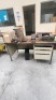 Steel Framed Bench & Mobile 2 Tier Trolley - 3