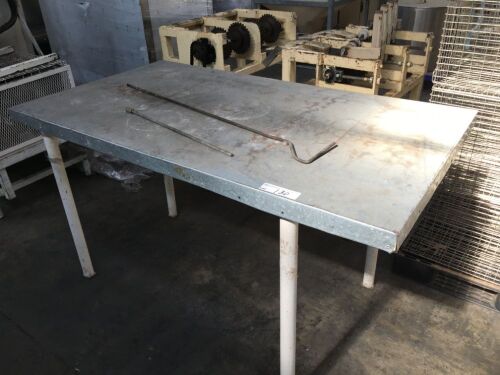 Steel Topped Metal Framed Layout Table 1.5m Long x 800mm Wide