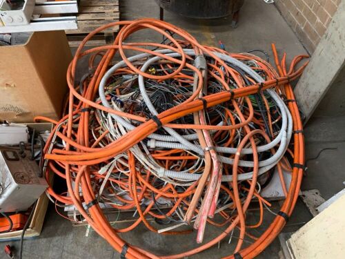 3x Pallets Assorted Heavy Duty Cable, Electrical Switches, Plugs etc