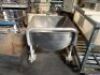 Stainless Steel Framed Mobile Hopper Feed Tank on Heavy Duty Steel Stand and Stainless Steel Bin - 2