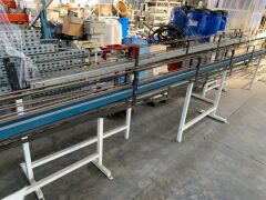 4x Assorted Lengths Steel Framed Motorised Fed Infeed Conveyors - 3