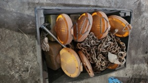 Tub of assorted items
