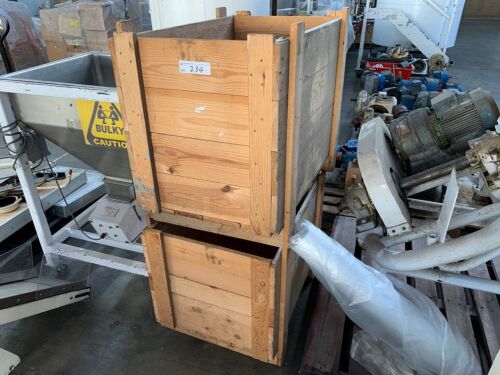 2x Timber Framed Storage Crates